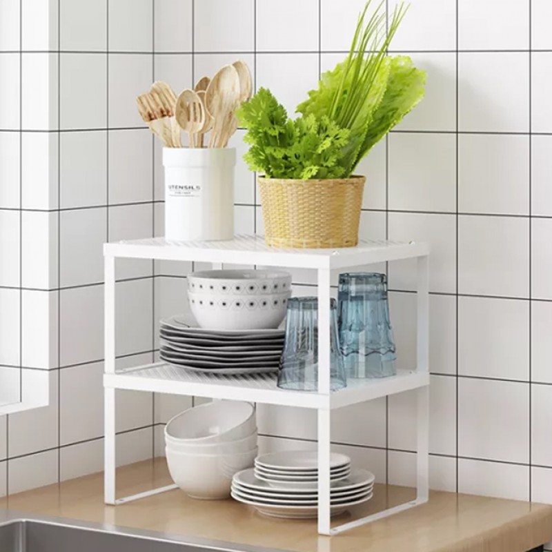 Desktop Shelf Organizer Spice Rack Metal Plate