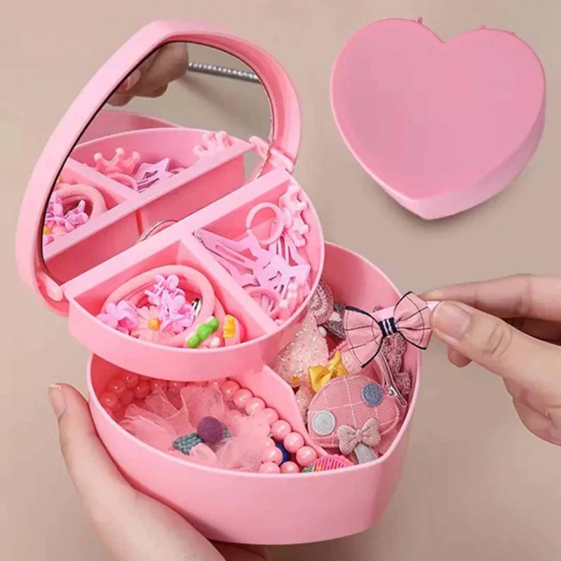 Heart-Shaped Storage Jewelry Box Pack OF 02