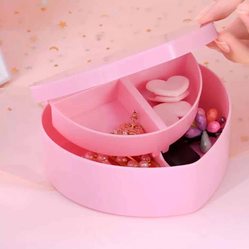 Heart-Shaped Storage Jewelry Box Pack OF 02