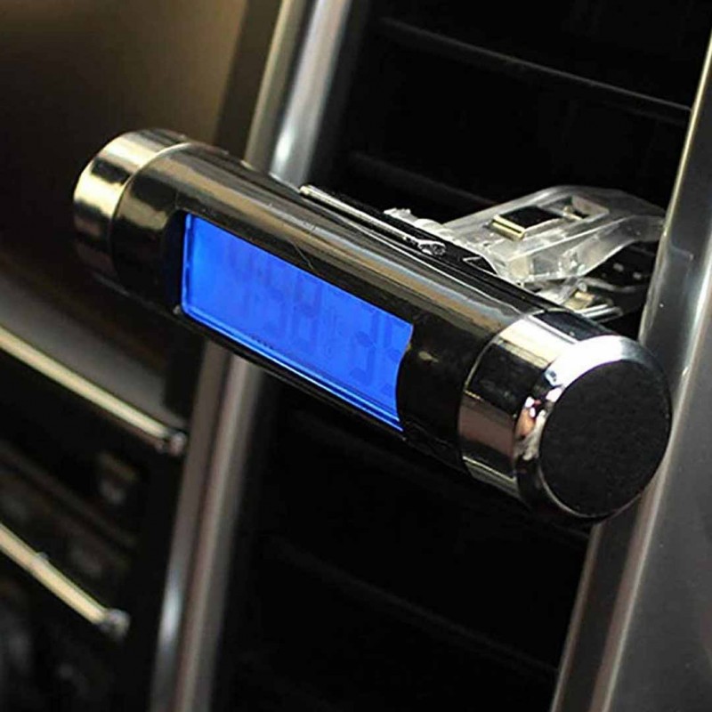 3 In 1 Digital Car Clock Thermometer Voltmeter Led Display