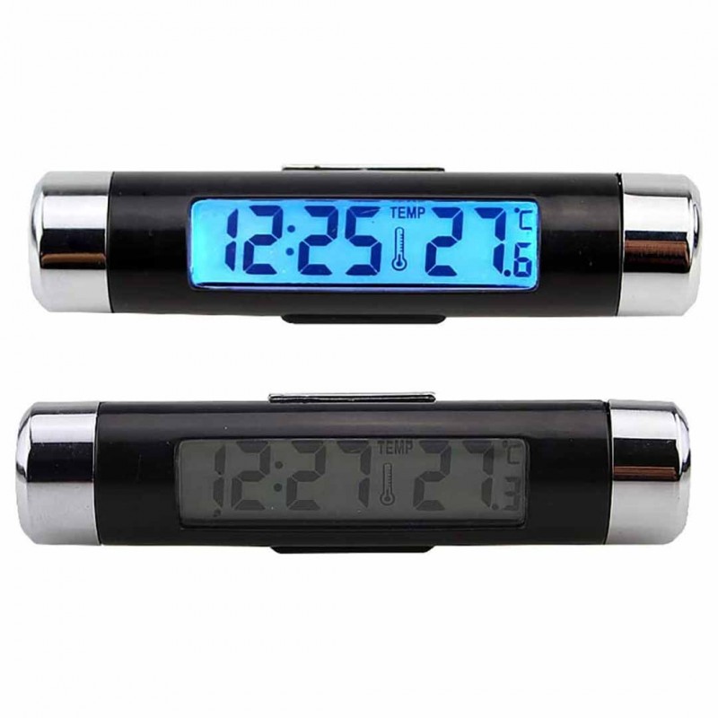 3 In 1 Digital Car Clock Thermometer Voltmeter Led Display