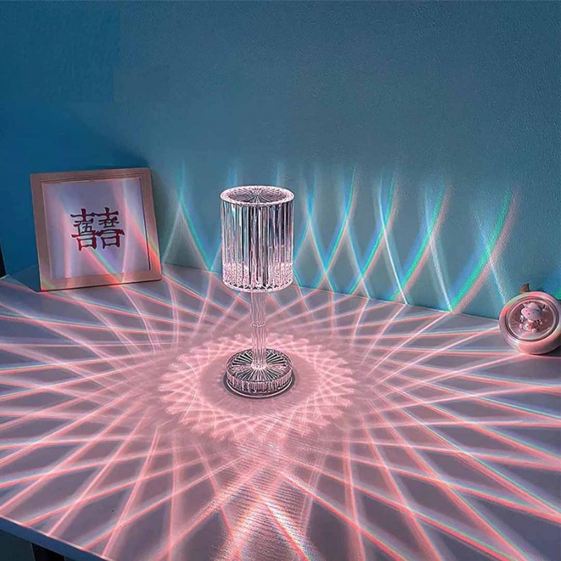 Crystal Lamp Rechargeable Touch Table Lamp