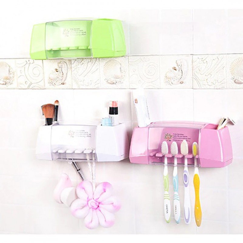 Multifunctional Bathroom Storage Shelves Toothbrush Holder