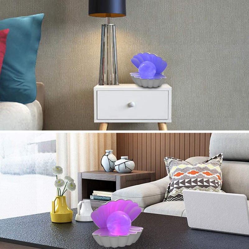 RGB 8 Colors Changing Pearl Shell Mood Lamps