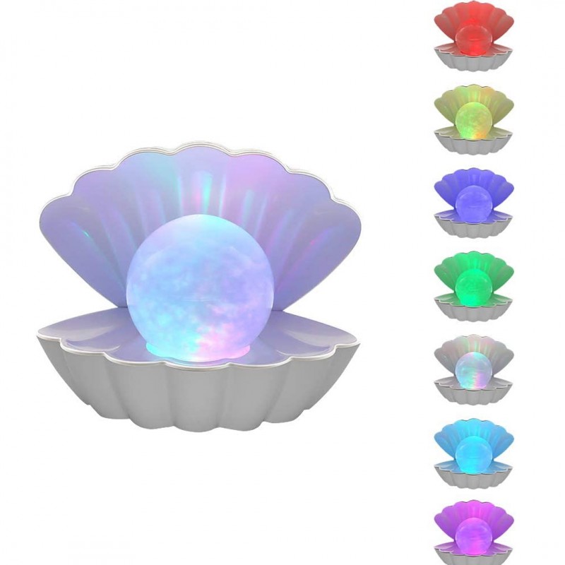 RGB 8 Colors Changing Pearl Shell Mood Lamps