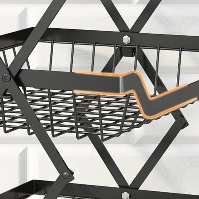 Adjustable 3Layer Storage Trolley Shelf Bathroom Kitchen Organizer Cart Rack