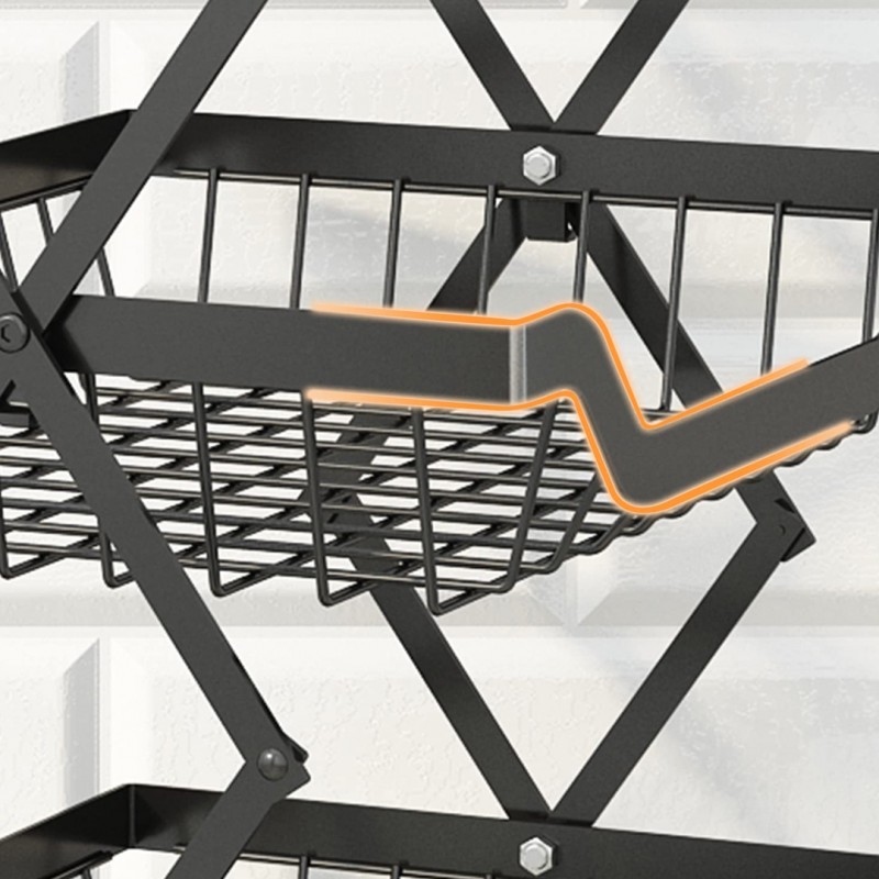 Adjustable 5 Layer Storage Trolley Shelf Bathroom Kitchen Organizer Cart Rack