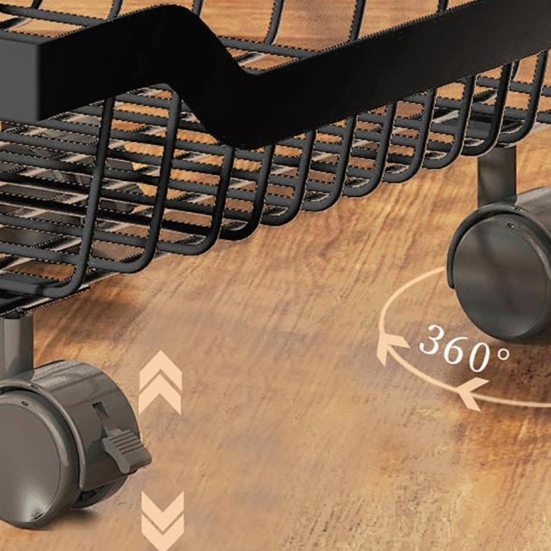 Adjustable 4 Layer Storage Trolley Shelf Bathroom Kitchen Organizer Cart Rack