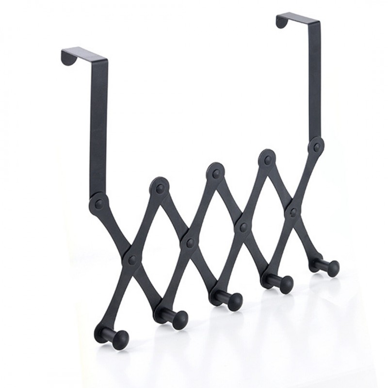 4 Hooks Stainless Steel Over The Door Hanger Coat Towel Storage Hanging Rack Pack Of 02
