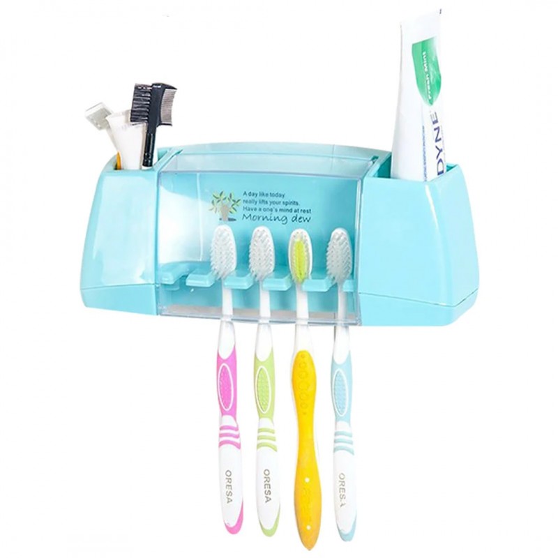Multifunctional Bathroom Storage Shelves Toothbrush Holder Pack Of 02