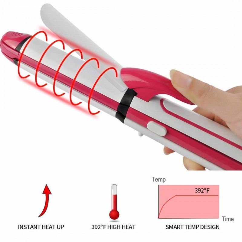 3-in-1 Ceramic Hair Curling Iron & Hair Straighteners