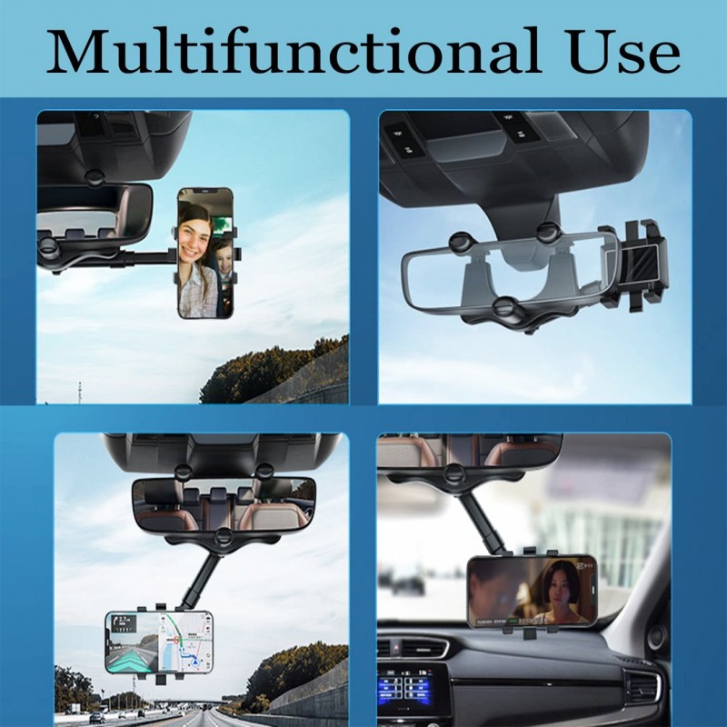 Universal 360 Car Rearview Mirror Phone Holder
