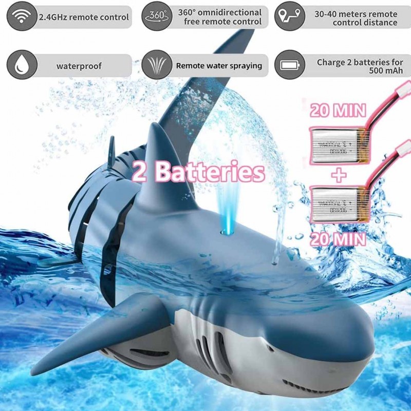 Remote Control Shark Boat Toy