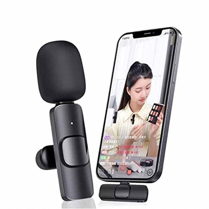 K11 2 IN 1 Collar Wireless Microphone For Type C & Iphone