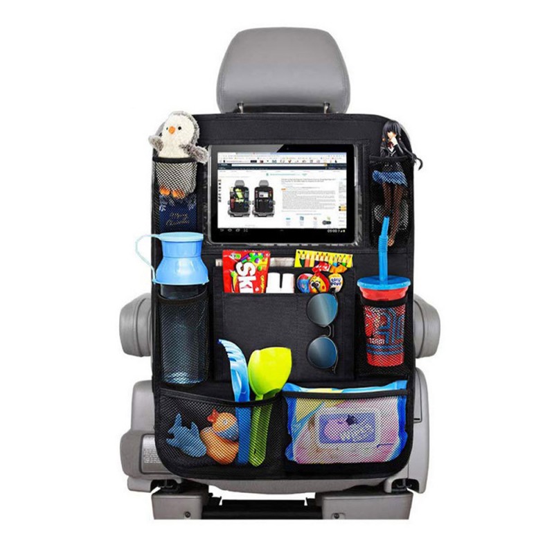 Car Backseat Organizer With Touch Screen Tablet Holder