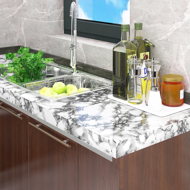 Grey Marble Self Adhesive Wallpaper