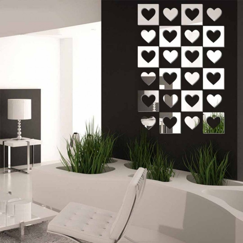Paper Plane Design 'Heart Shaped' Wall Sticker