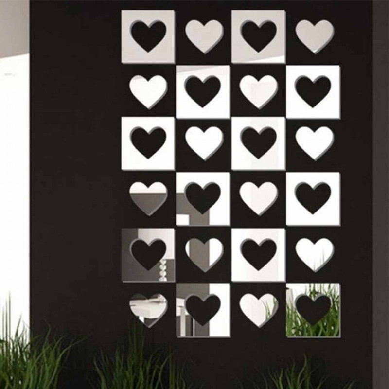 Paper Plane Design 'Heart Shaped' Wall Sticker