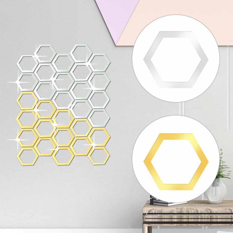 3D Mirror Wall stickers Living room