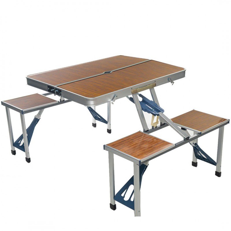 Portable Picnic Table And Chair Wooden Style