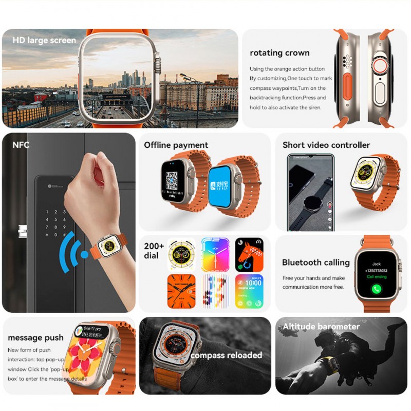 X8 Ultra Smartwatch 49mm With Bluetooth Calling 