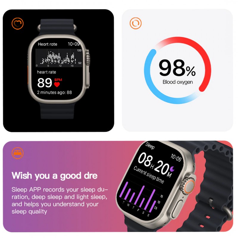 X8 Ultra Smartwatch 49mm With Bluetooth Calling 