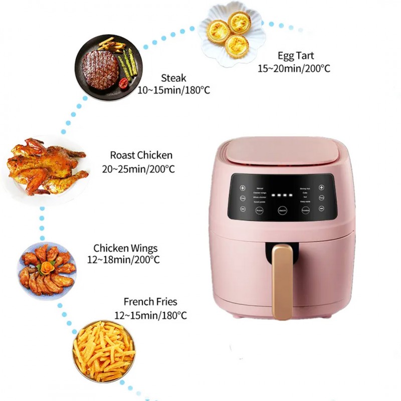 Digital Touchscreen Air Fryer Oil-Free Cooking Made Easy