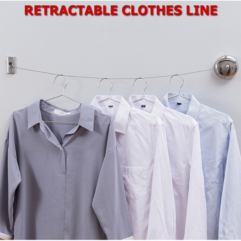 Retractable Clothes Line Home Laundry Hanger Drying