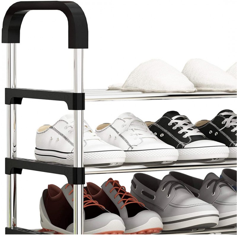 6 Layer Shoe Rack Organizer Stainless Steel
