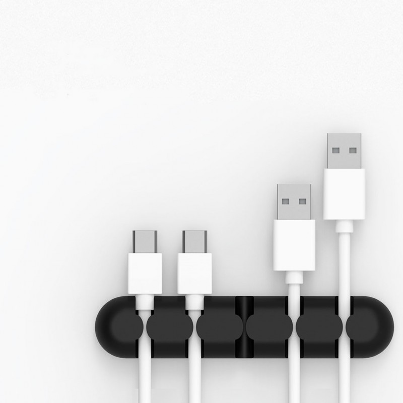 UGREEN 7 Port Silicone Cable Organizer, Black