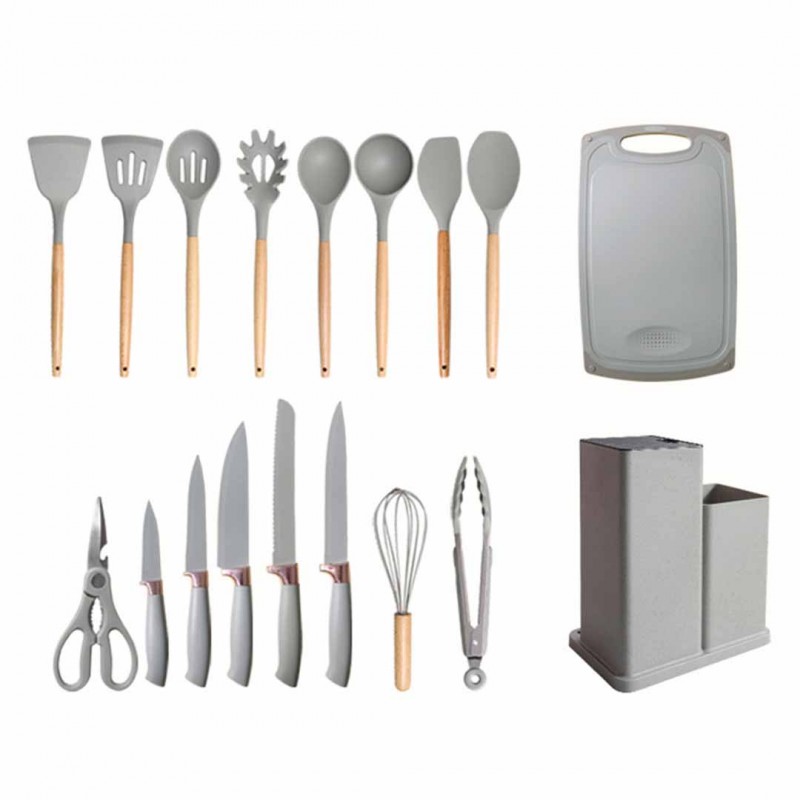19 Piece Silicone Kitchenware Set Essential Cooking Tools for Your Kitchen