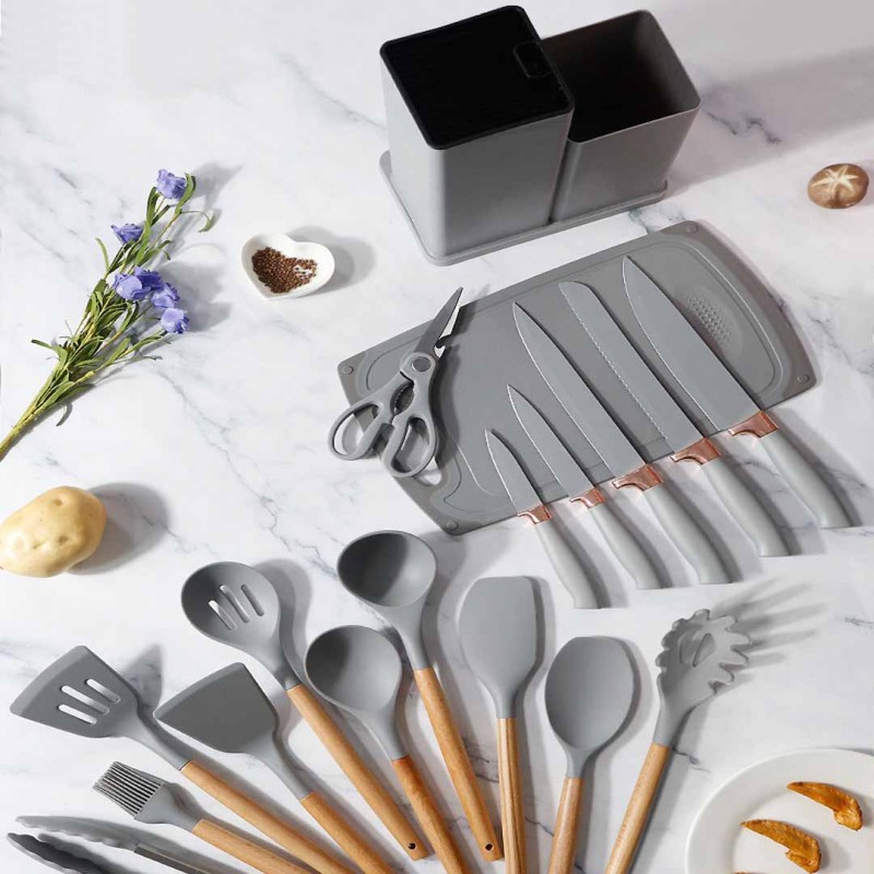 19 Piece Silicone Kitchenware Set Essential Cooking Tools for Your Kitchen