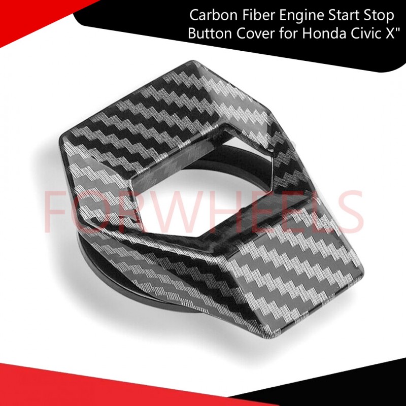 Carbon Fiber Engine Start Stop Button Cover for Honda Civic X