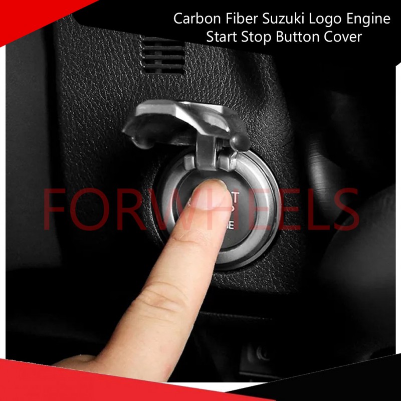 Carbon Fiber Suzuki Logo Engine Start Stop Button Cover