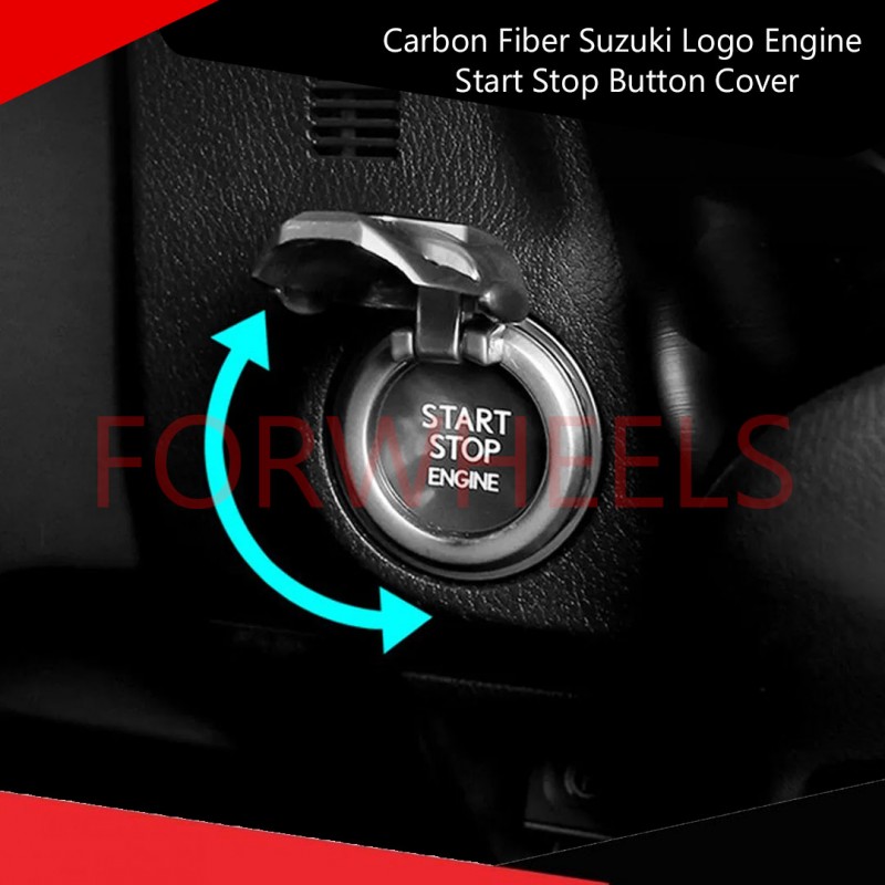 Carbon Fiber Suzuki Logo Engine Start Stop Button Cover