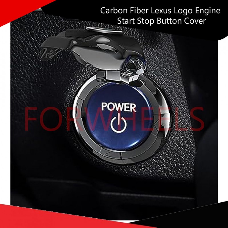 Carbon Fiber Lexus Logo Engine Start Stop Button Cover