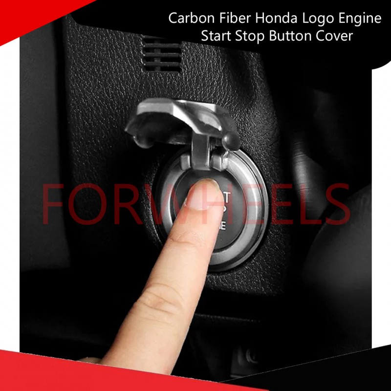 Carbon Fiber Honda Logo Engine Start Stop Button Cover