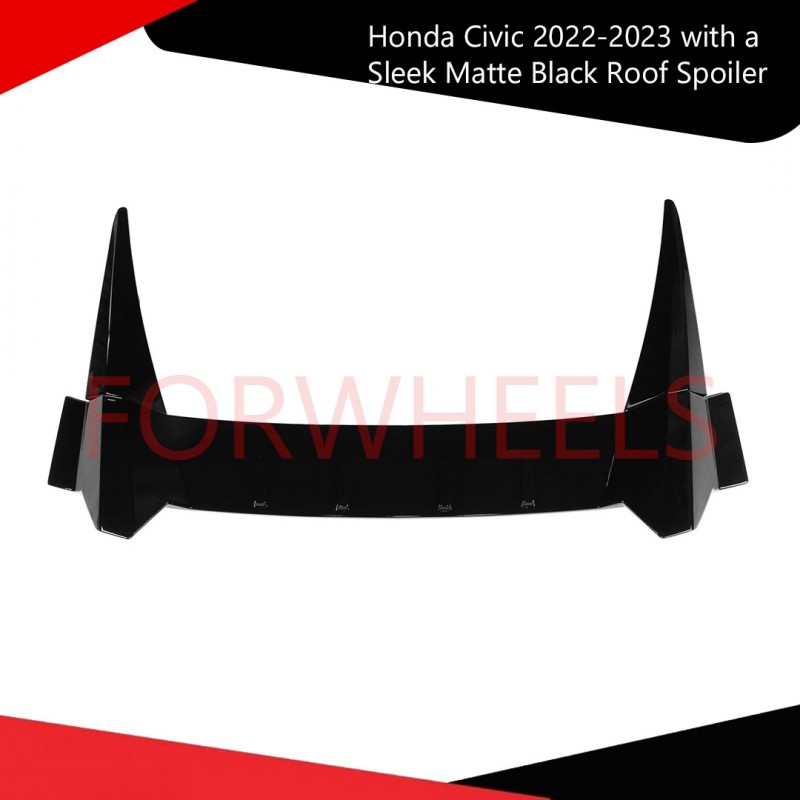 Honda Civic 2022-2023 with a Sleek Matte Black Roof Spoiler