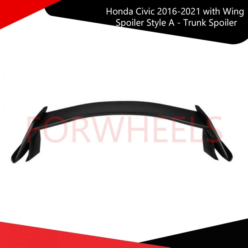 Honda Civic 2016-2021 with Wing Spoiler Style A - Trunk Spoiler