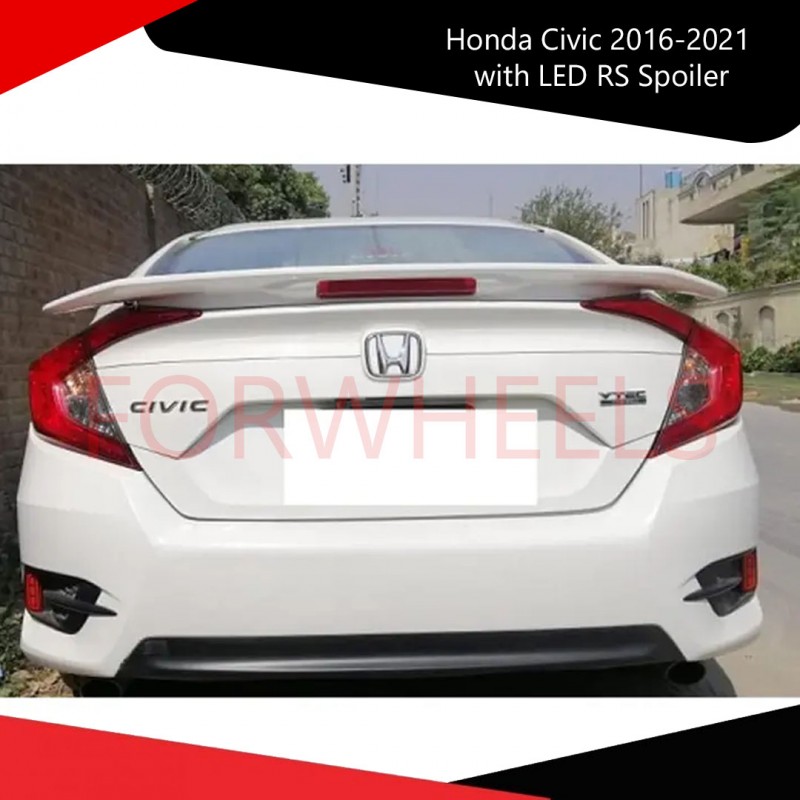 Honda Civic 2016-2021 with LED RS Spoiler