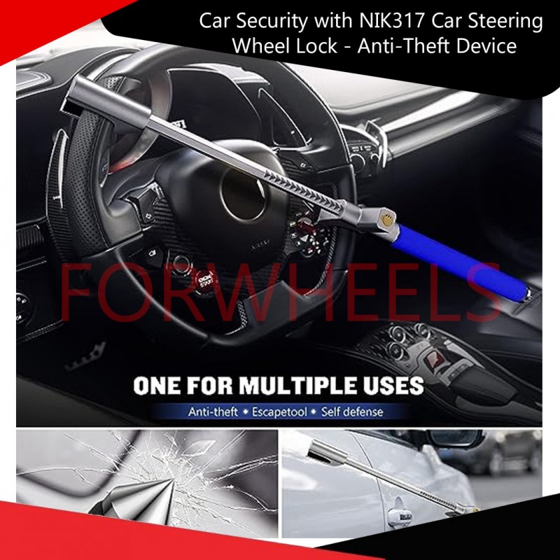 Car Security with NIK317 Car Steering Wheel Lock - Anti-Theft Device