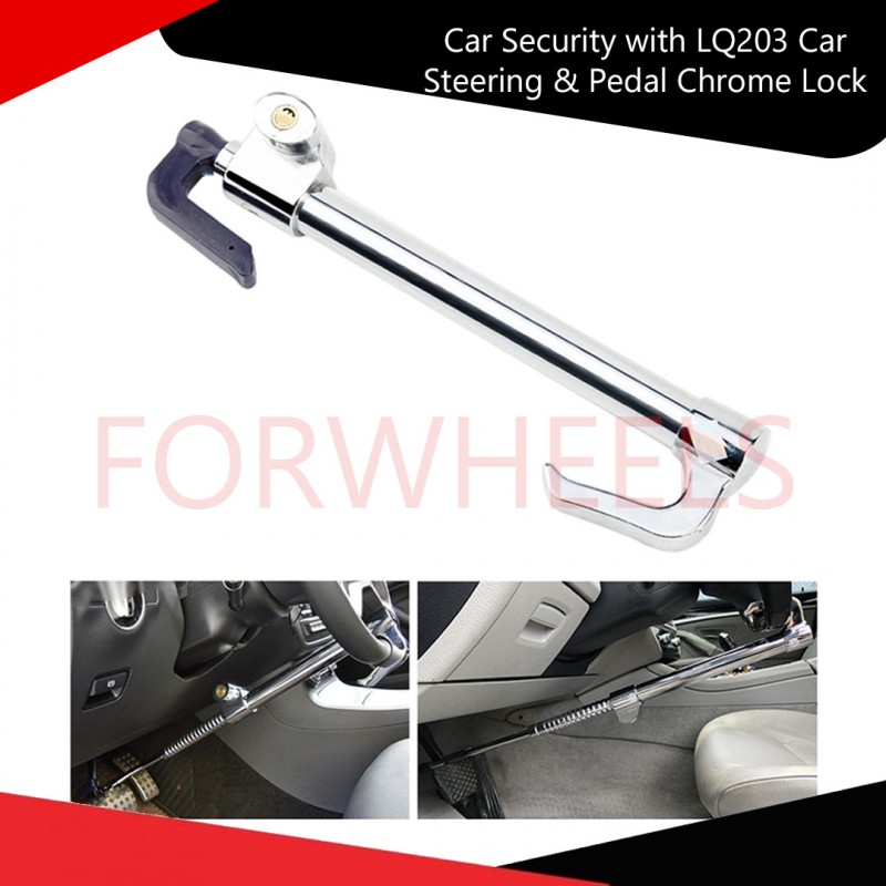 Car Security with LQ203 Car Steering & Pedal Chrome Lock
