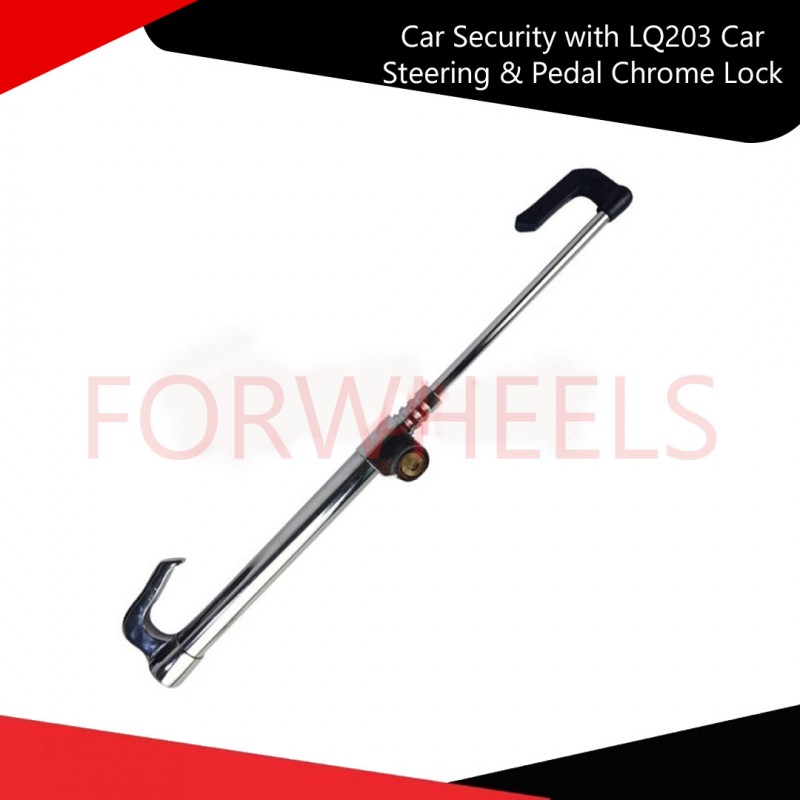 Car Security with LQ203 Car Steering & Pedal Chrome Lock