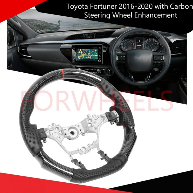 Toyota Fortuner 2016-2020 with Carbon Steering Wheel Enhancement