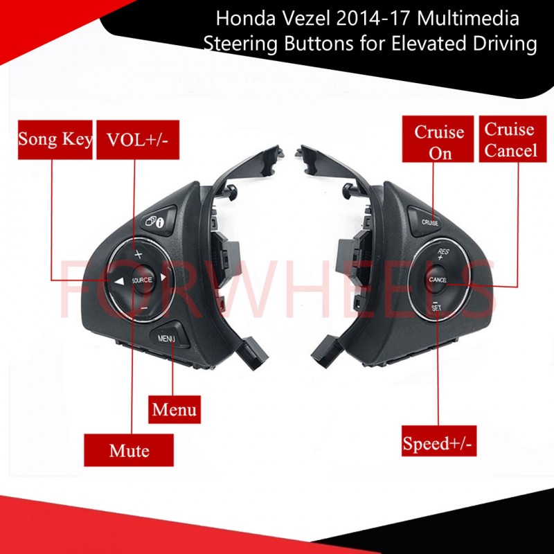 Honda Vezel 2014-17 Multimedia Steering Buttons for Elevated Driving