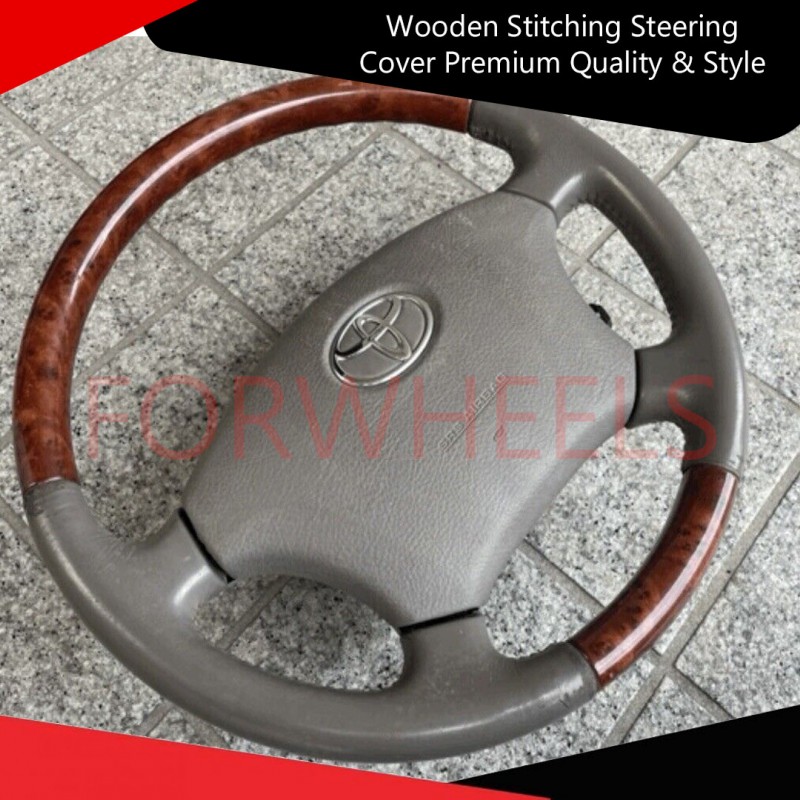 Wooden Stitching Steering Cover Premium Quality & Style