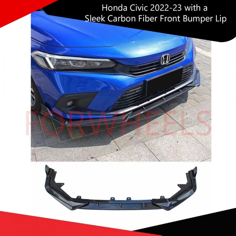 Honda Civic 2022-23 with a Sleek Carbon Fiber Front Bumper Lip