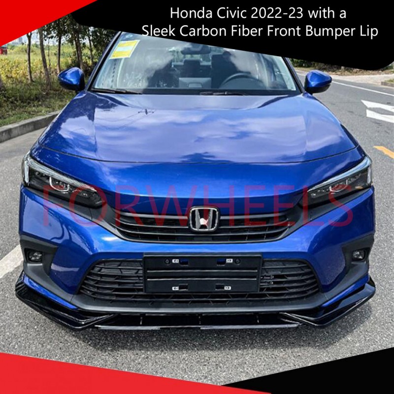 Honda Civic 2022-23 with a Sleek Carbon Fiber Front Bumper Lip