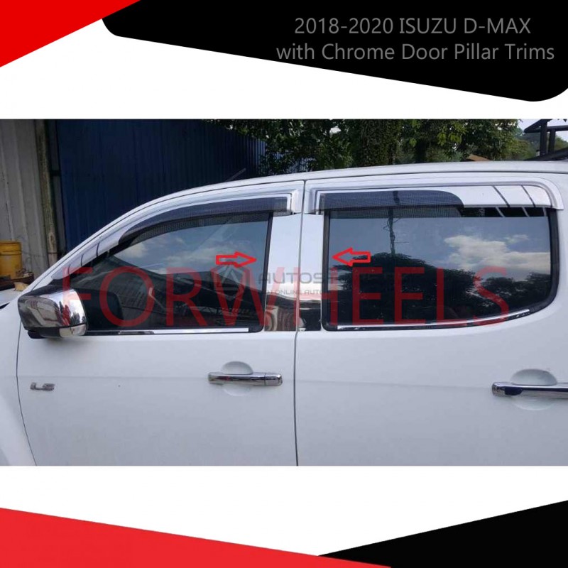 Enhance Your 2018-2020 ISUZU D-MAX with Chrome Door Pillar Trims
