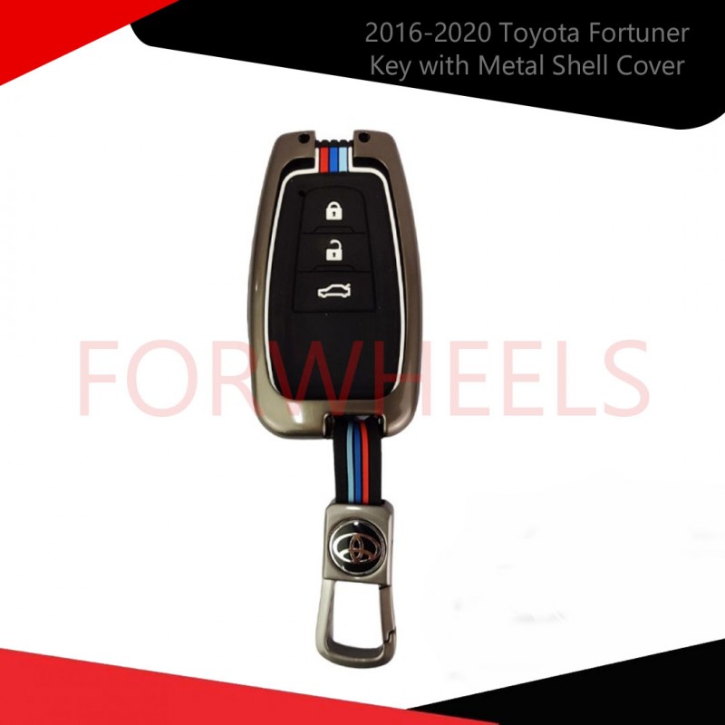 Elevate Your 2016-2020 Toyota Fortuner Key with Metal Shell Cover